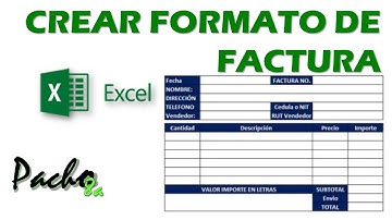 Cómo crear un formato de factura en Excel fácil y rápido - Primera parte sin fórmulas