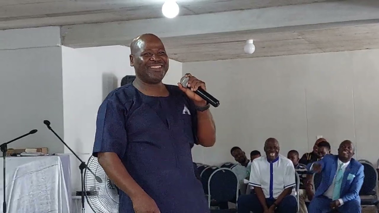 Sipho Big Fish Makhabane sharing a word