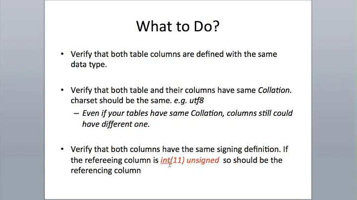 MySQL Cannot Add Foreign Key Constraint [Solved]