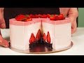 Невесомый клубничный чизкейк без выпечки | Strawberry cheesecake