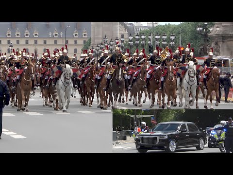 the Incredible Procession of President XI JINPING in Paris / May 2024