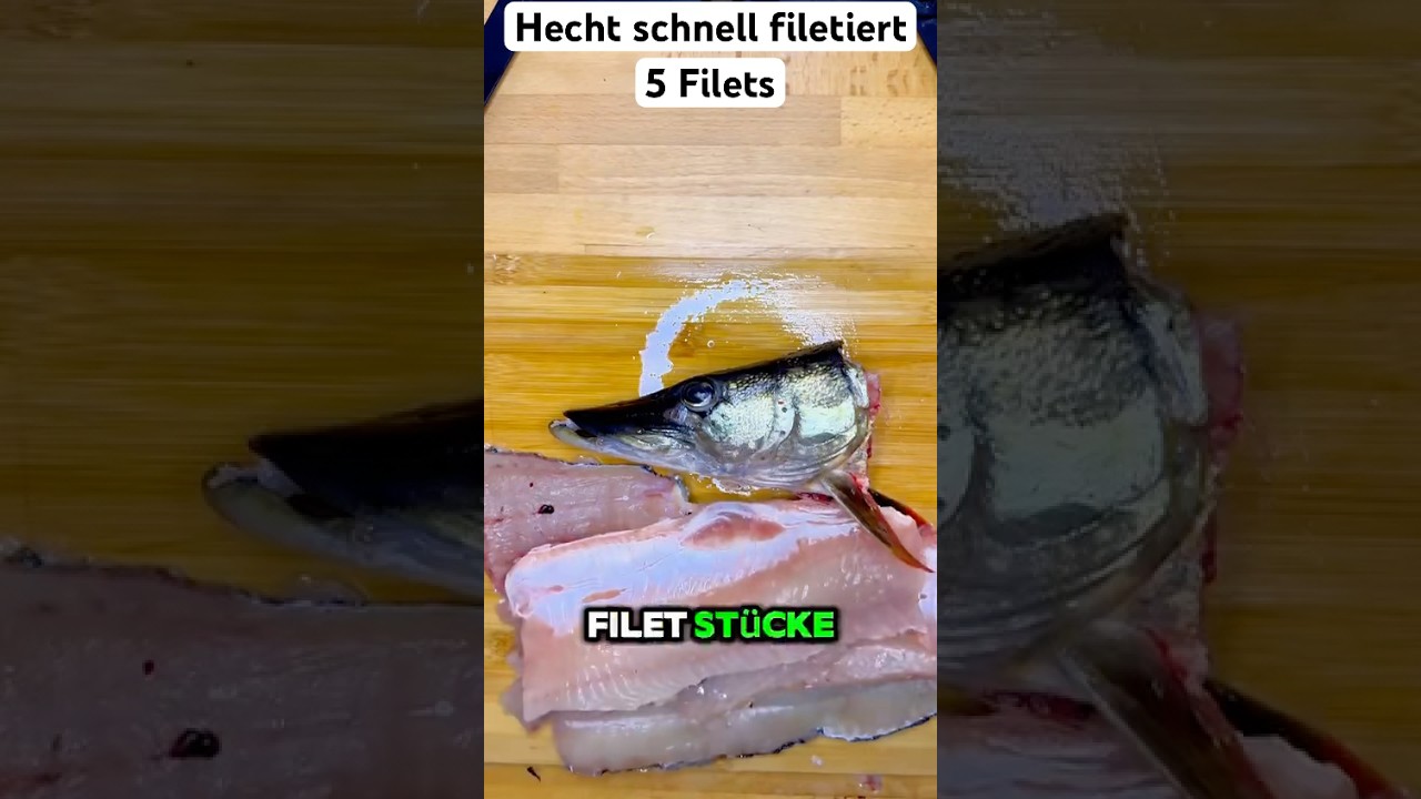 62cm Hecht Filets | Schnell Hecht filetieren - SO geht’s 👨🏻‍🍳 | 