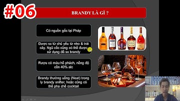 HỌC PHA CHẾ [ KHÓA BARTENDER ] Bài 6 - Tìm Hiểu Về Rượu Brandy