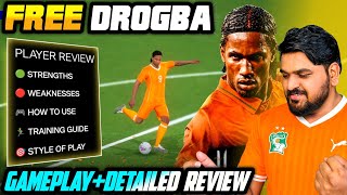 104 Free Epic Drogba Detailed Gameplay Review EFootball 26 | How To Use &amp; Train Him | Best Striker?