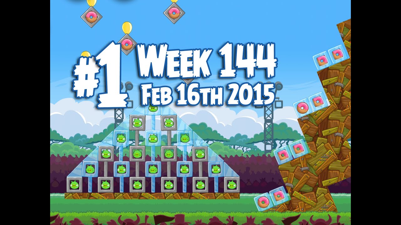 Angry Birds Friends Tournament Level 1 Week 144 Walkthrough | February 16th 2015
