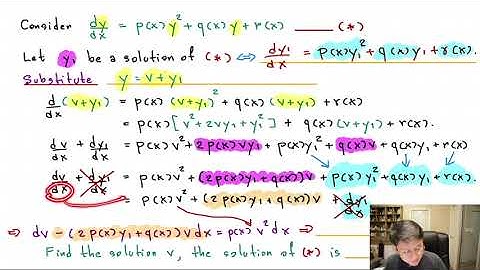 1.9 Riccati equations (Mathematics for Engineering 3)