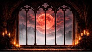 Blood Moon Window Ambience | Fantasy Music | Relaxing moody Background