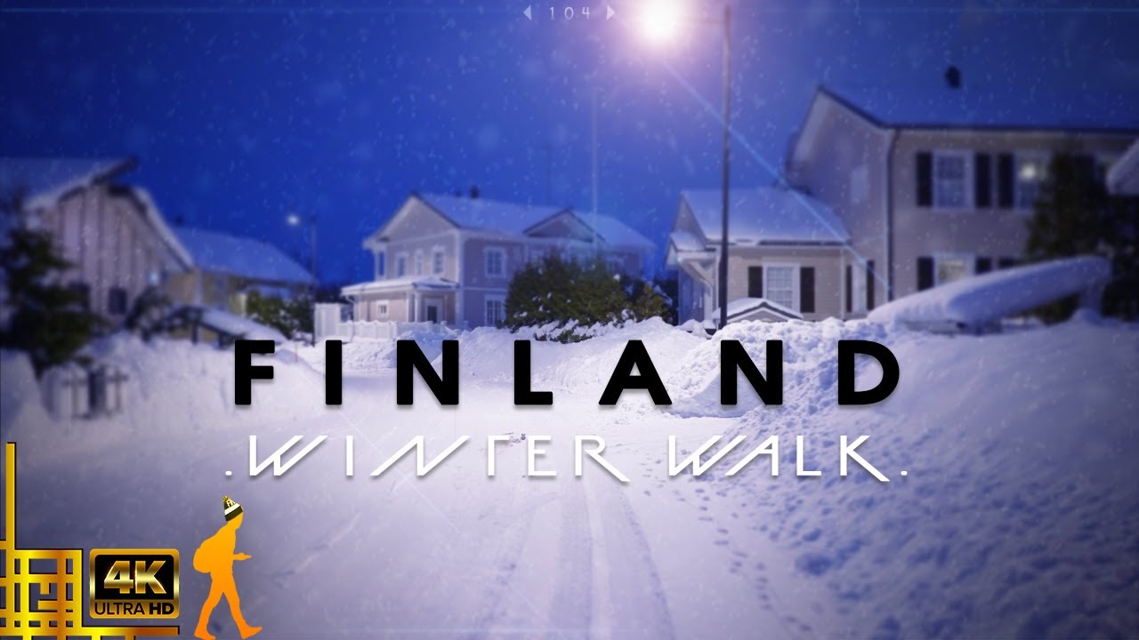 Winter Walk in Piles of Snow ☃️ Finland 4K UHD