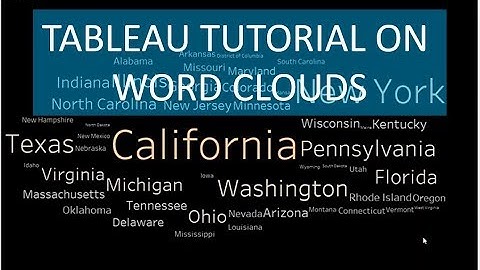 Tableau Word Cloud Tutorial
