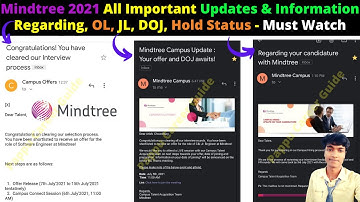 🔴Mindtree 2021 All Important Updates & Information Regarding, OL, JL, DOJ, Hold, Status - Must Watch