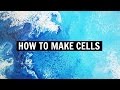 High flow fluid acrylic painting: How to make cells tutorial