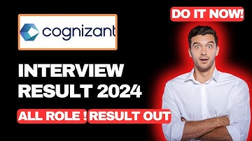 See Your Result ! | Cognizant Interview Result 2024 | Offer Letter | Onboarding Process |  UBK Anna