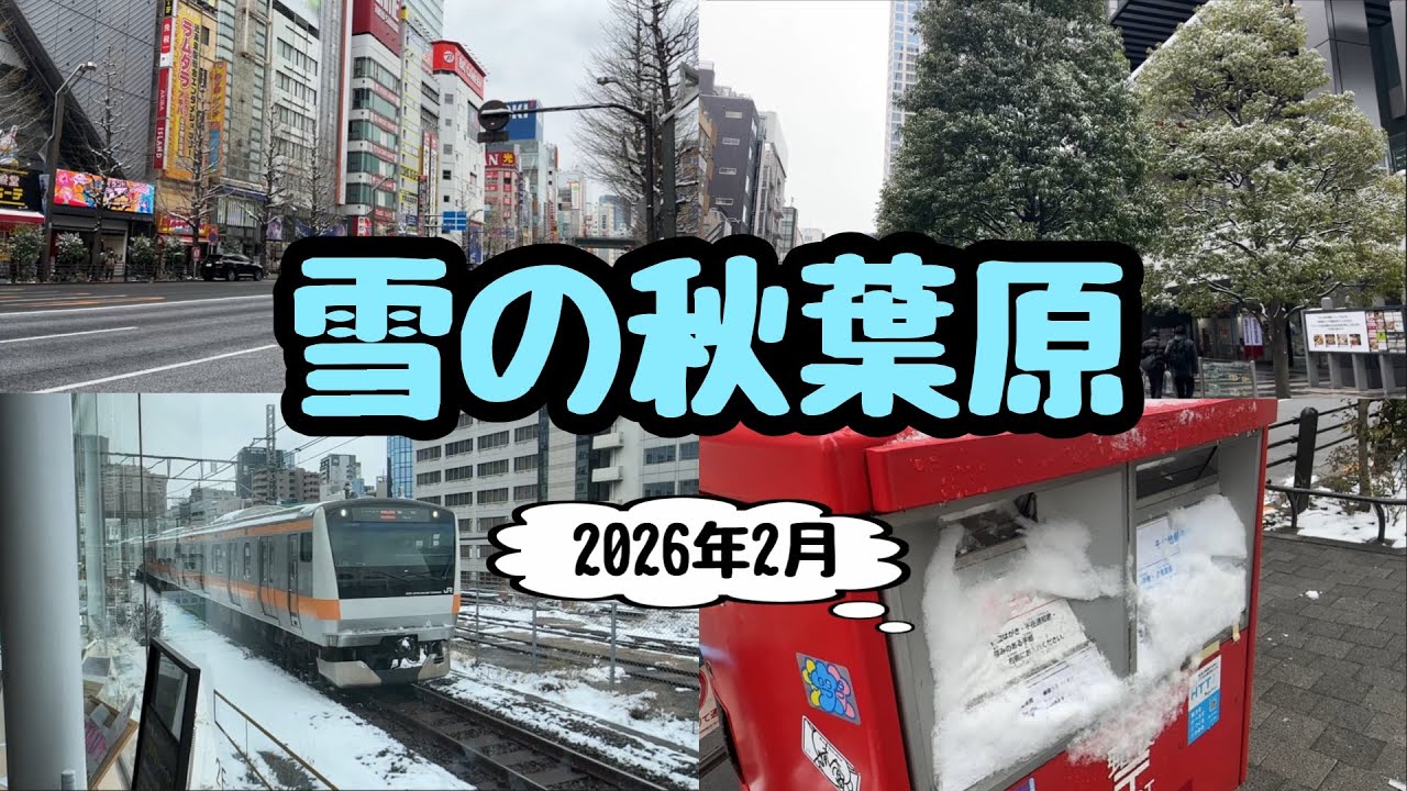 【秋葉原散策】雪の秋葉原【積雪】