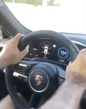 $150,900 Porsche Taycan Turbo crashes into roundabout at over 200 MpH😱
