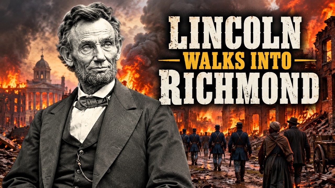 On April 4, 1865, a small rowboat carrying twelve sailors pulled up to the ruined docks of Richmond, Virginia, the burning capital of the Confederacy. Out stepped Abraham Lincoln, wearing a plain...