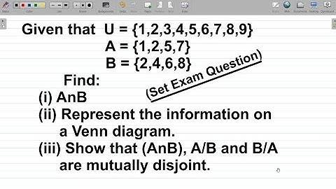 Set Theory Mathematics 2 - Exam Sample Problem and Solution #excellenceacademy #settheory