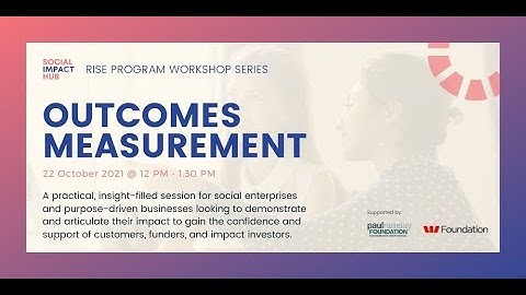 Outcomes Measurement | RISE Workshop Series