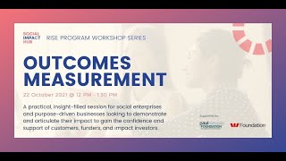 Outcomes Measurement | RISE Workshop Series