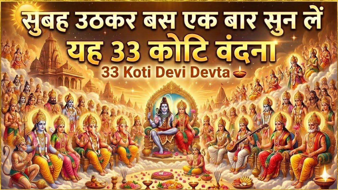 सुबह उठकर बस एक बार सुन लें यह 33 कोटि वंदना