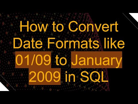 How to Convert Date Formats like 01/09 to January 2009 in SQL