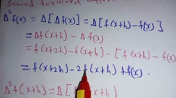 How to obtain Second forward difference ( numerical analysis)