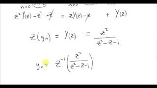 Z Transforms and Second Order Difference Equations - Fibonacci Sequence