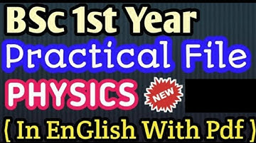 #BSc 1st year Physics Practical File in English #bsc2023