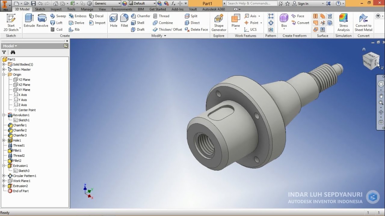 [HOW TO MAKE] CONNECTOR WITH AUTODESK INVENTOR - YouTube