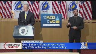 Gov. Baker To Lift COVID Restrictions, Mask Mandate On May 29