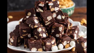 Easy Rocky Road Fudge