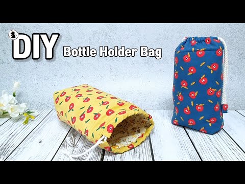 EASY Bottle Holder Bag Tutorial | How to make a Bottle Holder Bag