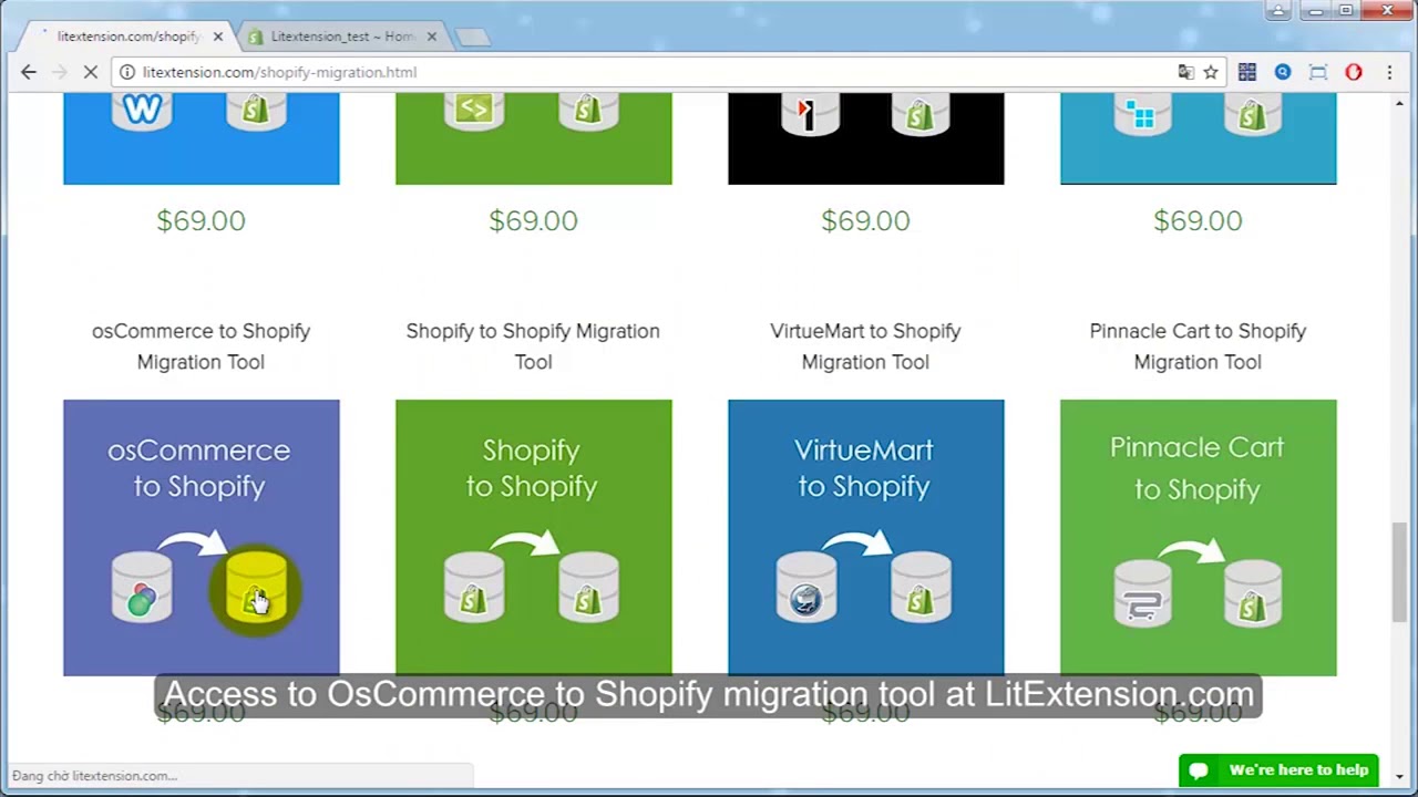 How to migrate from osCommerce to Shopify with LitExtension1 - YouTube