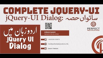 JQuery UI Tutorials Part 07: How to use jQuery UI Dialog Widget (  Urdu / Hindi  ) 2017