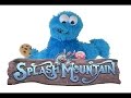 Cookie monster on splash mountain disneyland water ride with sesame street cookie monster