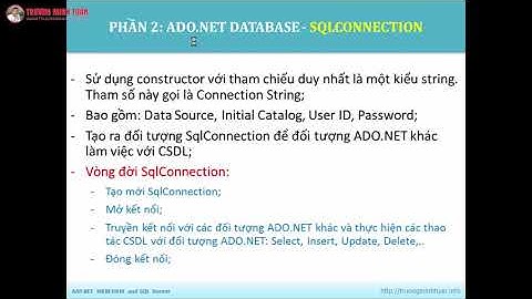 ASP.NET WEBFORM (Lesson11) - Đối Tượng SqlConnection | TRUONGMINHTUAN