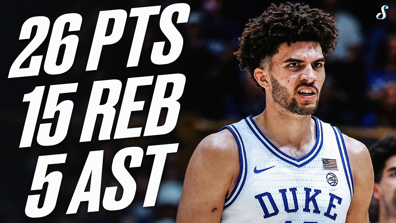 Cameron Boozer DOMINATES (26 PTS & 15 REB)in Cameron Indoor Finale vs UNC 🔥