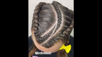 💕🐰Short Video Reel of these Cute Tight Dutch Braids Hairstyle🐰💕#short #shorts #shortvideo #reels
