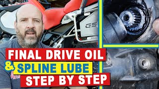 Final Drive Oil Change/Spline Lube BMW R1200GS/1250GS : DETAILED Step-by-Step Instructions