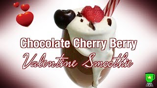 Chocolate Cherry Berry Valentine Smoothie (Vegan)