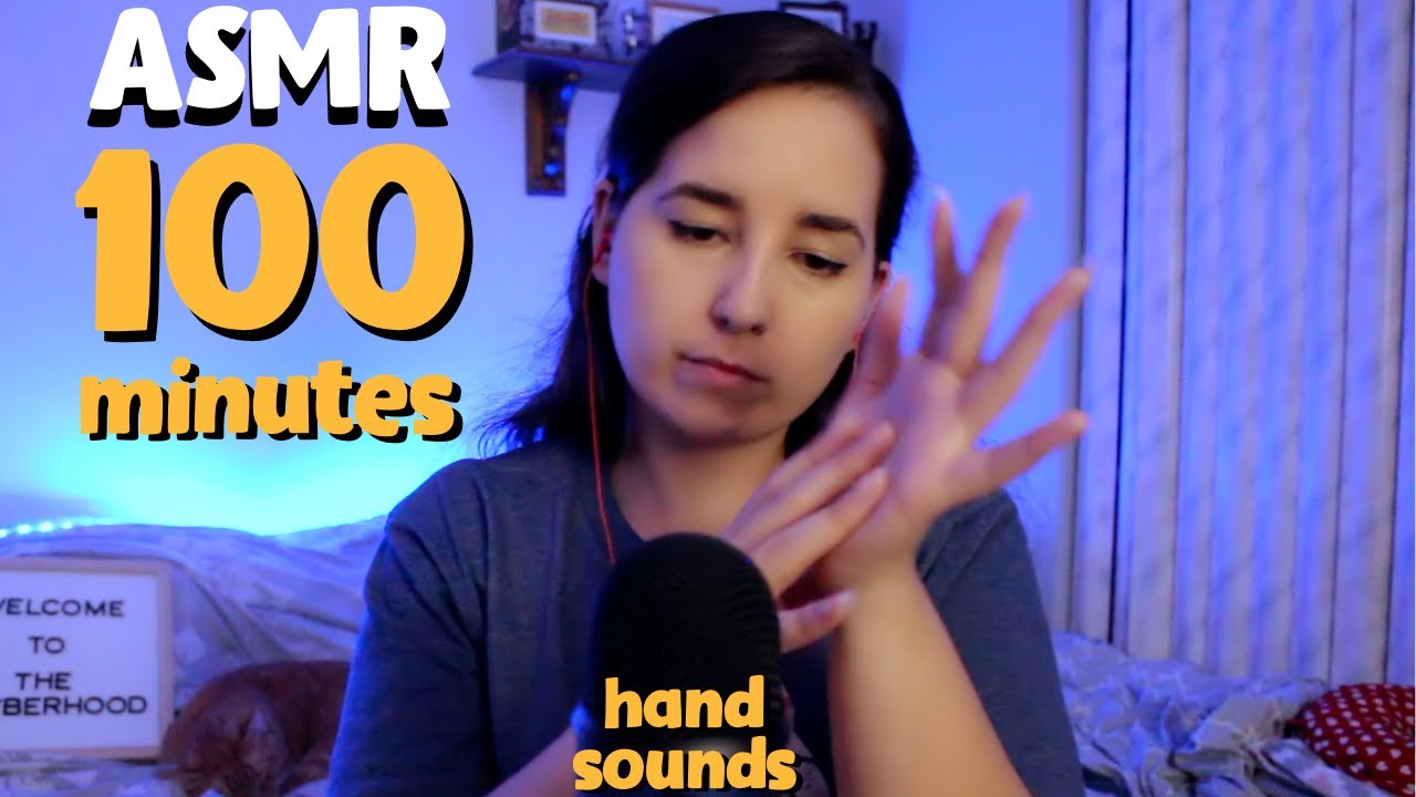 ASMR 》100 minutes of Hand Sounds FIVE TYPES! (1000 subscriber appreciation video)