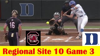 South Carolina vs #10 Duke Softball Highlights, 2024 NCAA Regional Site 10 Game 3