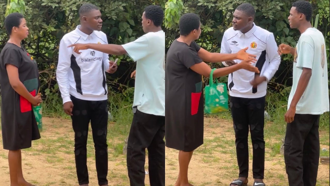 Greedy Mom and son knácking each other for money rituâl