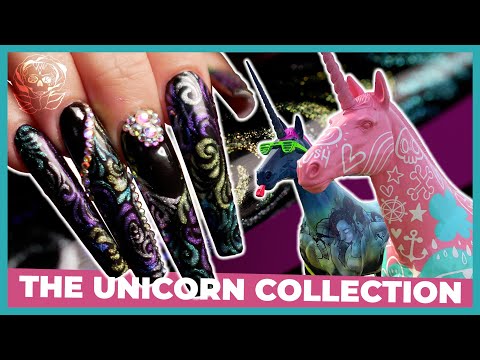 Acrylic Nails Tutorial | Coffin Nails | Pastel Unicorn Blanket Inspired Nail  Art Design - YouTube