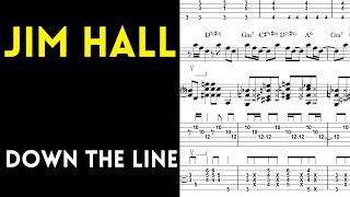 Jim Hall transcription - Down The Line Guitar Transcription chords