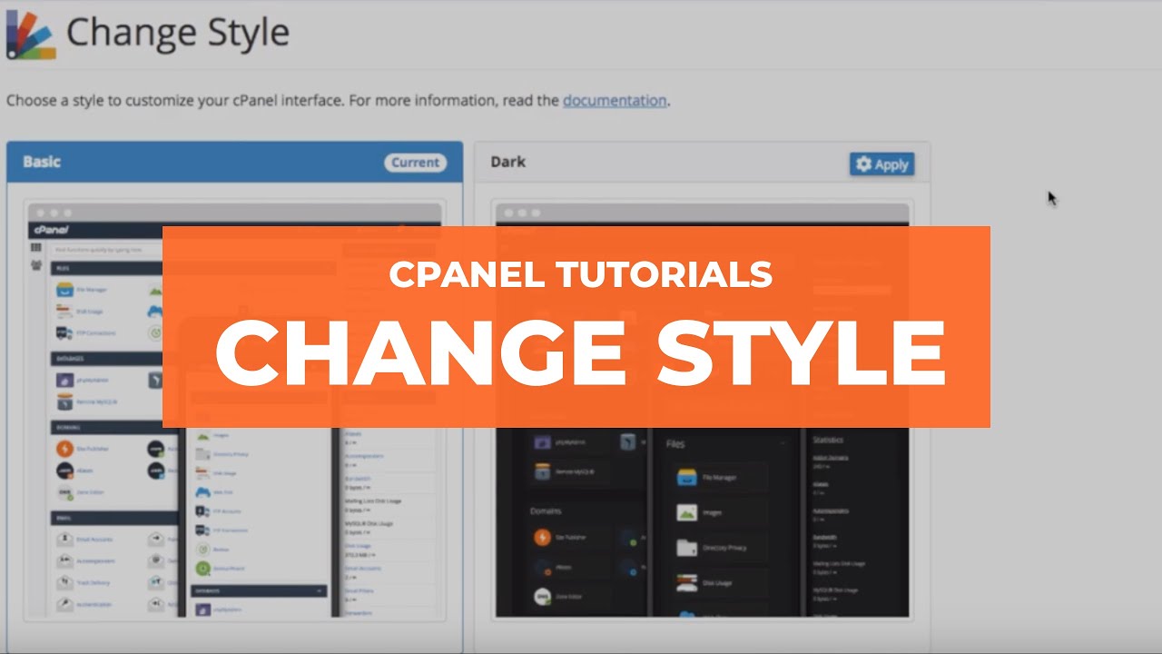 CPanel Tutorials Change Style YouTube