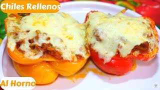 Chiles Rellenos Al Horno | Baked Stuffed Bell Peppers