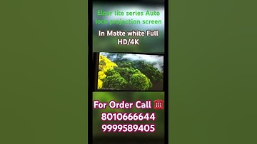 Elcor lite series manual pull down auto lock projection screen #interiordesign #home