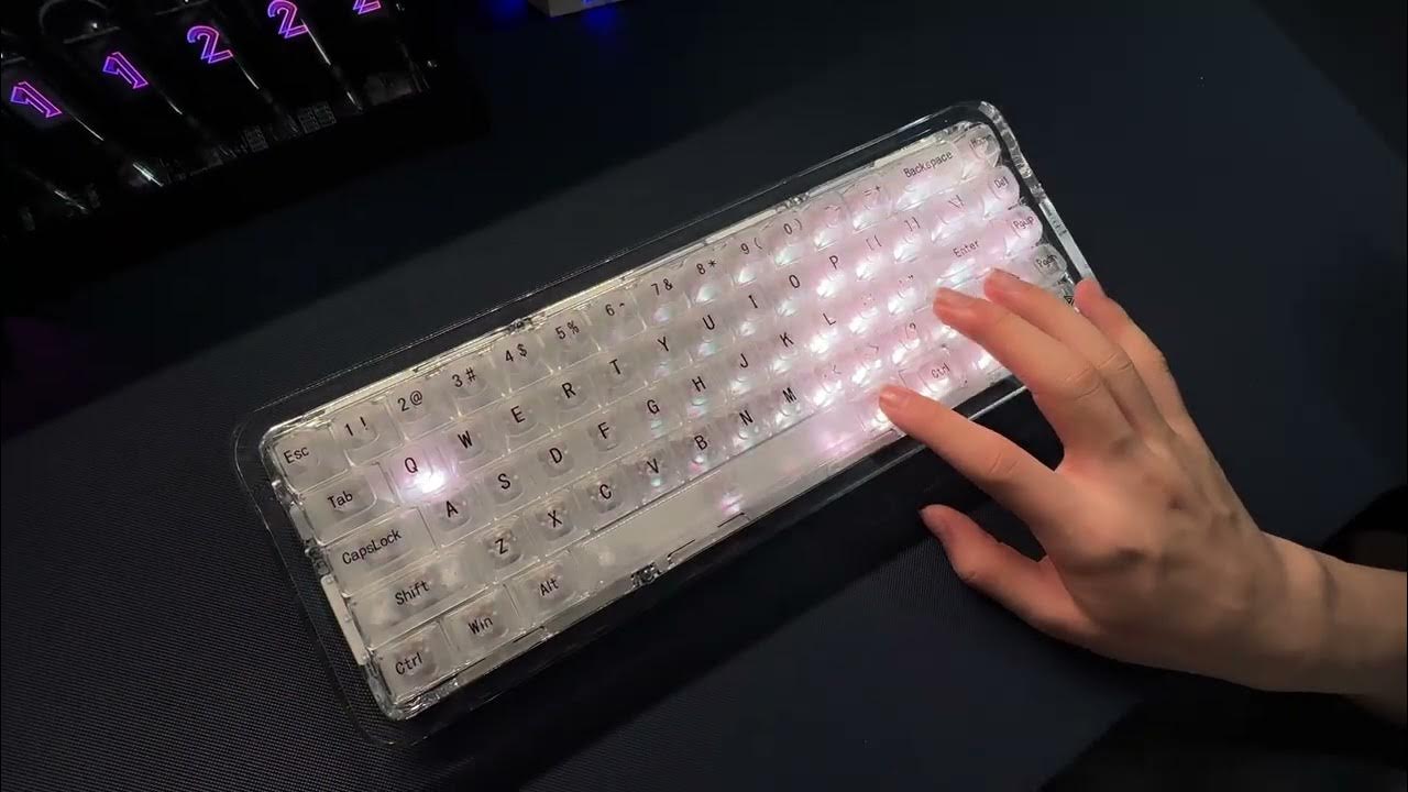 First Blood B67 Fully Transparent Keyboard - YouTube