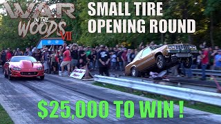 SCARY NO PREP RACE IN THE WOODS ! WAR IN THE WOODS VII SMALL TIRE FIRST ROUND