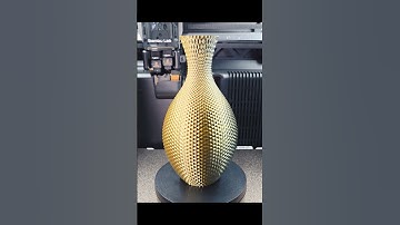 BAMBU LAB H2D 3D Printer — Geometric Spherical Vase | eSUN Silk PLA #shorts #3dprinting #asmr
